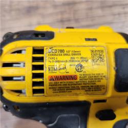 AS-IS DeWalt ATOMIC 20-Volt Lithium-Ion Cordless 1/2 in. Compact Hammer Drill with 3.0Ah Battery, Charger and Bag