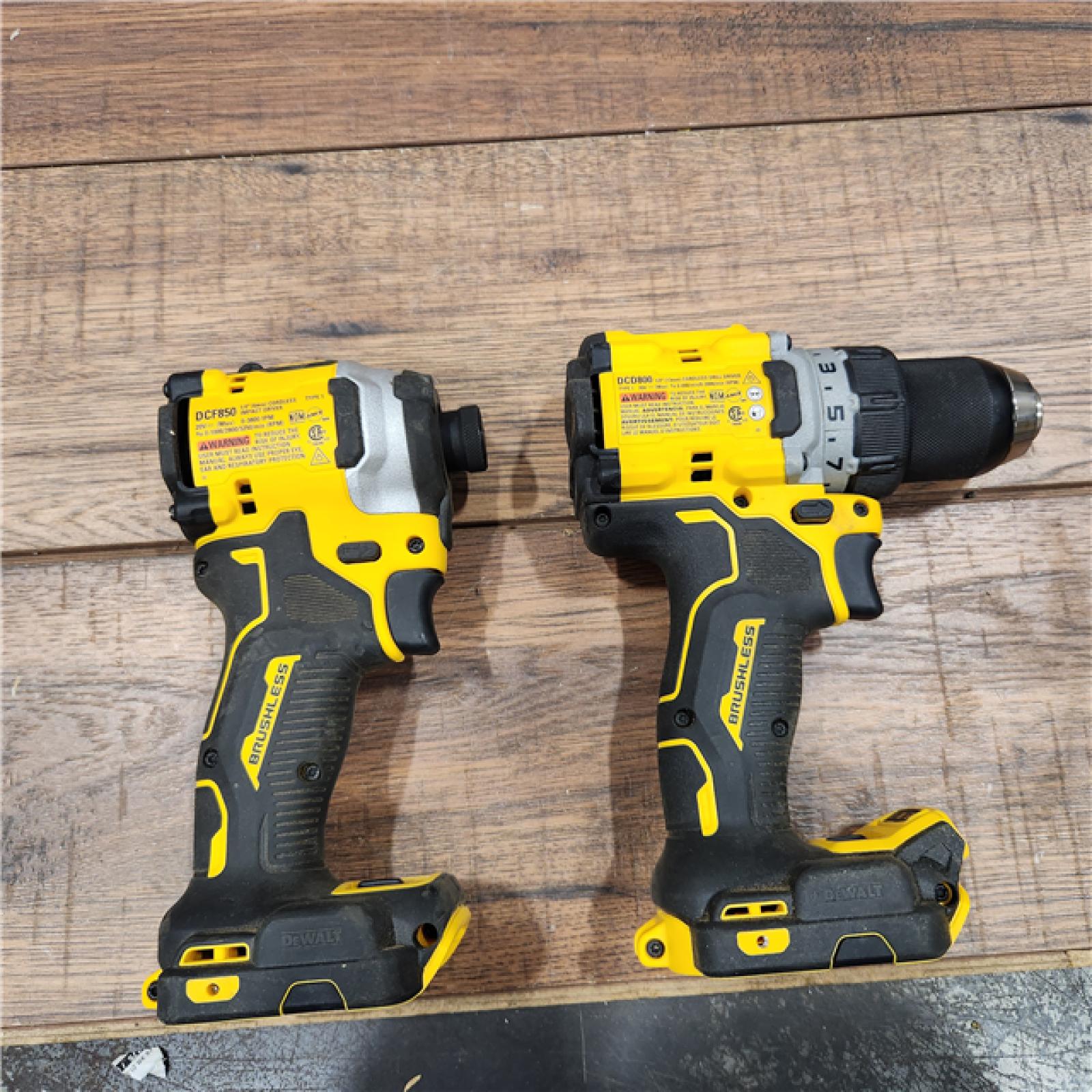 AS-IS DeWalt 20V MAX XR Cordless Drill/Driver, ATOMIC Impact Driver 2 Tool Combo Kit, (2) 2.0Ah Batteries, Charger, and Bag