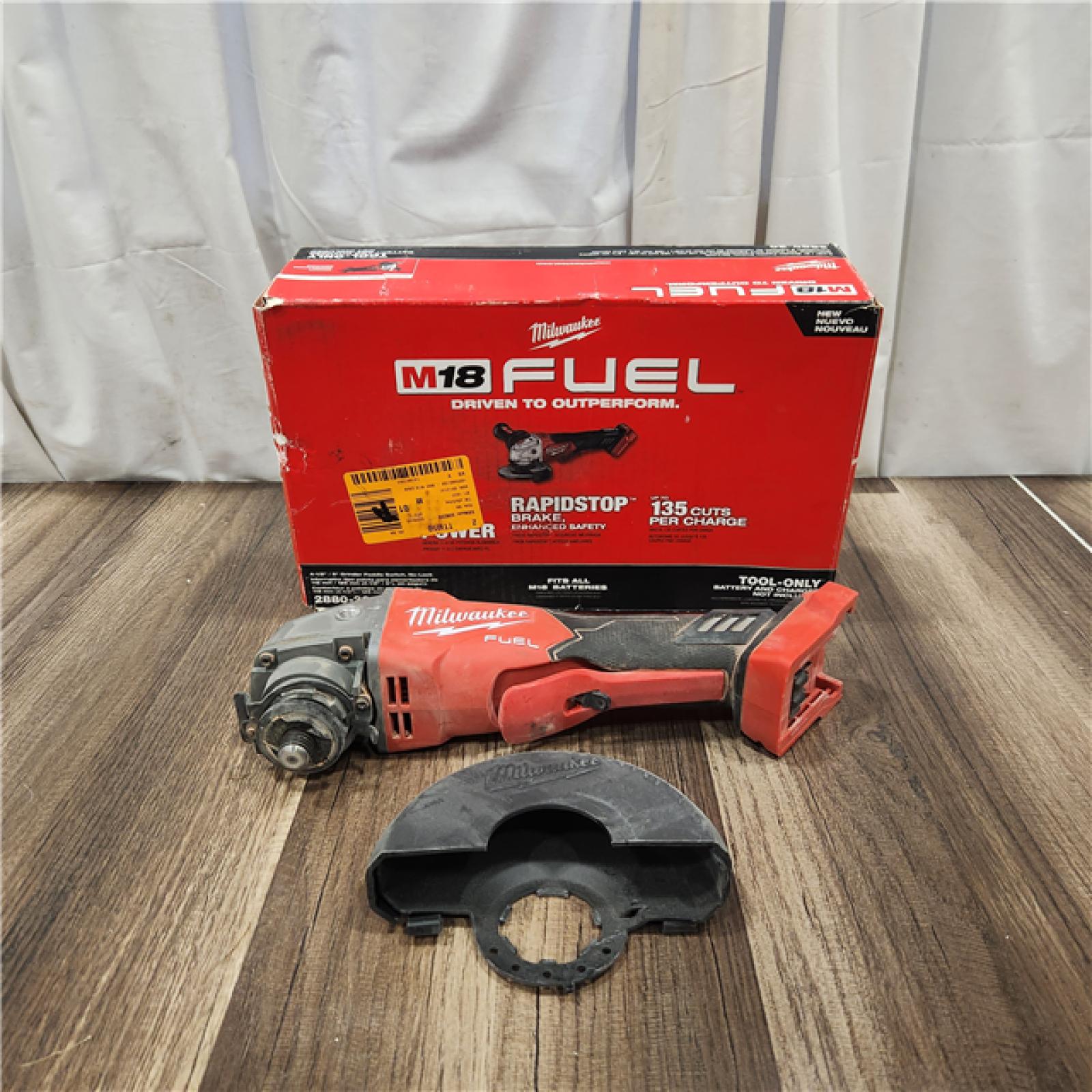 AS IS Milwaukee 2880-20 M18 FUEL 18-Volt Lithium-Ion Brushless Cordless 4-1/2 in./5 in. Grinder W/Paddle Switch (Tool-Only)