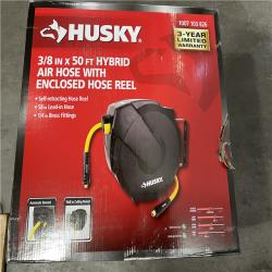 DALLAS LOCATION - Husky 3/8 in. x 50 ft. Enclosed Hybrid Air Hose Reel - (6 UNITS)