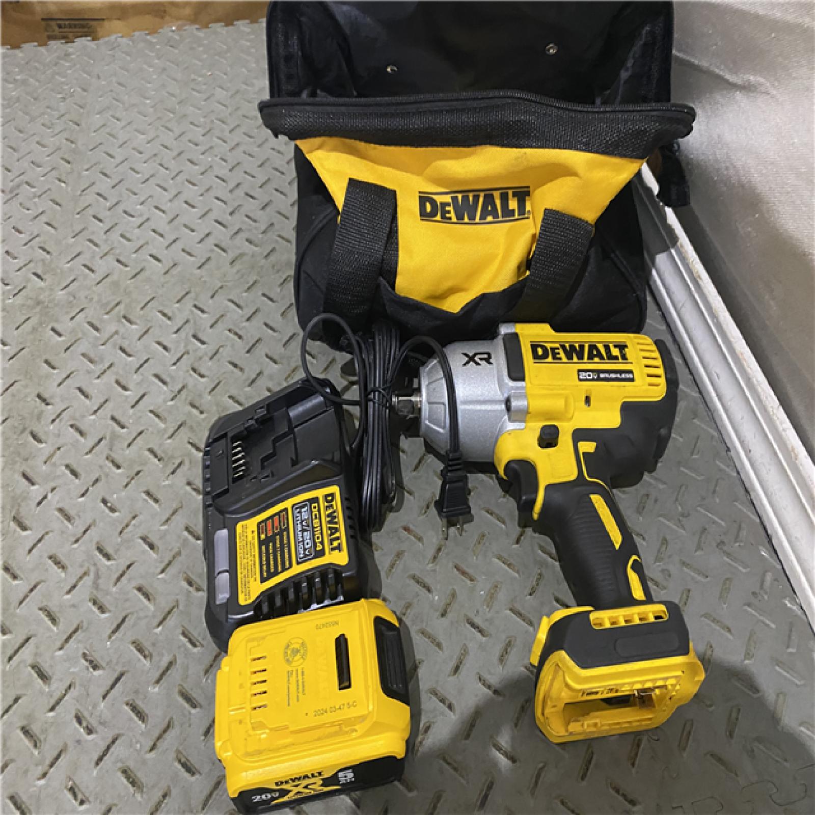 Houston location AS-IS DEWALT 20V MAX* XR 1/2  High Torque Impact Wrench with Hog Ring Anvil