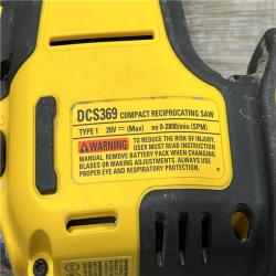 AS-IS Dewalt DCS369B ATOMIC 20V MAX Cordless One-Handed Reciprocating Saw (Tool Only)