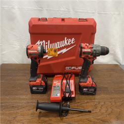 AS-IS Milwaukee M18 FUEL 18V Lithium-Ion Brushless Cordless Hammer Drill and Impact Driver Combo Kit (2-Tool) with 2 Batteries