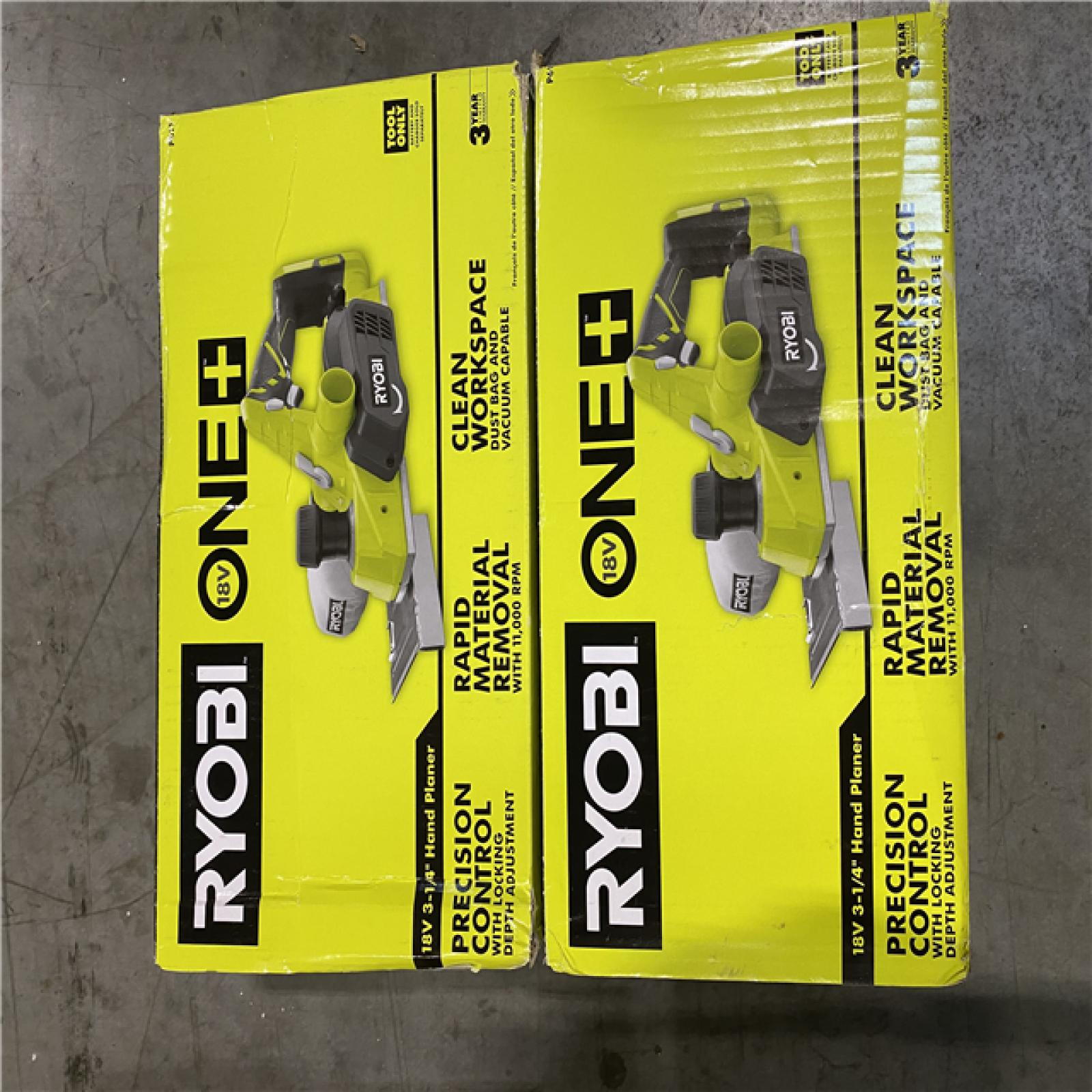 NEW! - RYOBI ONE+ 18V Cordless 3-1/4 in. Planer (Tool Only) with Dust Bag - (2 UNITS)