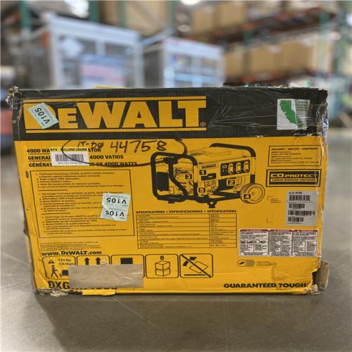 DALLAS LOCATION - DEWALT 4500 / 4000- Watt Gas Powered Portable Generator with Idle Control, Covered Outlets and CO Protect