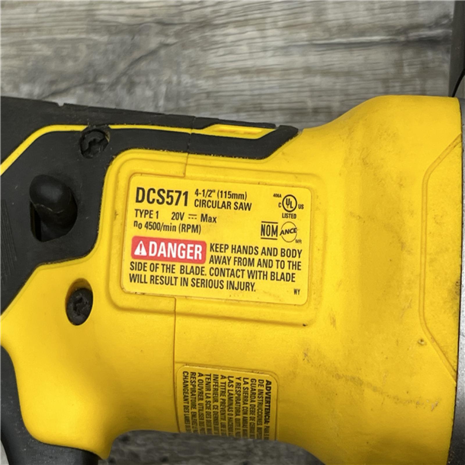 AS-IS DEWALT ATOMIC 20V MAX Cordless Brushless 4-1/2 in. Circular Saw (Tool Only)