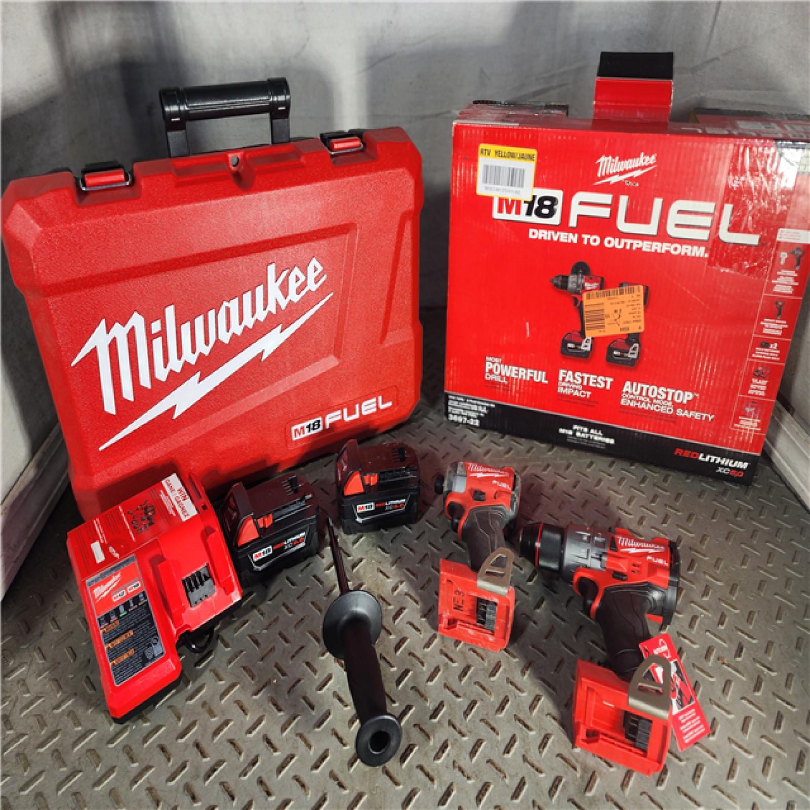 HOUSTON LOCATION - AS-IS M18 FUEL 18V Lithium-Ion Brushless Cordless Hammer Drill and Impact Driver Combo Kit (2-Tool) with 2 Batteries