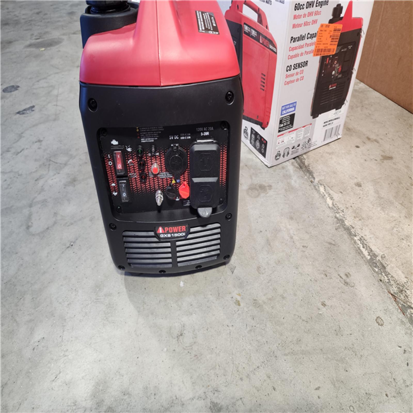 HOUSTON LOCATION - AS-IS 1500-Watt Recoil Start Gasoline Powered Ultra-Light Inverter Generator with 60cc OHV Engine and CO Sensor Shutdown