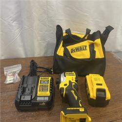 AS-ISDEWALT ATOMIC 20V MAX Lithium-Ion Cordless 1/4 in. Brushless Impact Driver Kit, 5 Ah Battery, Charger, and Bag