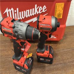 AS-IS Milwaukee M18 FUEL 18V Lithium-Ion Brushless Cordless Hammer Drill and Impact Driver Combo Kit (2-Tool) with 2 Batteries