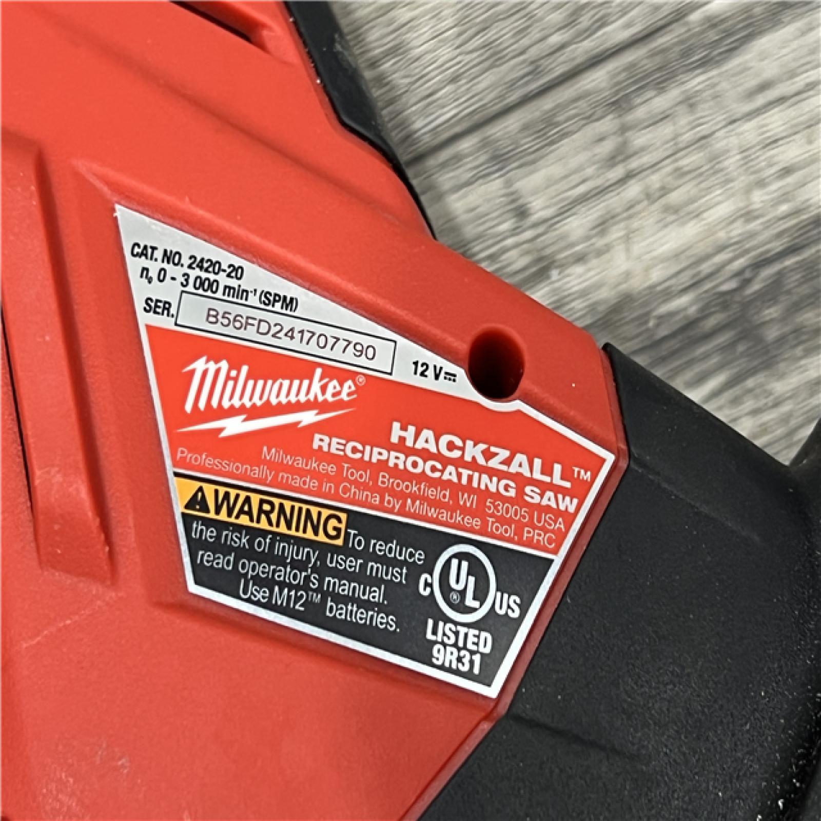 AS-IS Milwaukee M12 12-Volt Lithium-Ion HACKZALL Cordless Reciprocating Saw (Tool-Only)