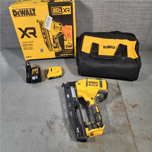 HOUSTON LOCATION - AS-IS DeWalt DCN660D1 20V 16 Gauge Cordless Angled Finish Nailer Kit W/ 2Ah Battery