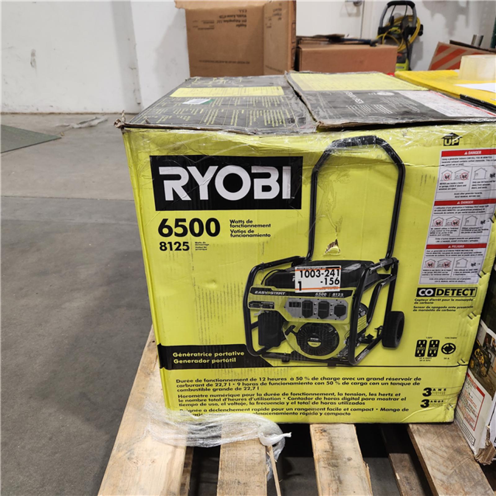 Dallas Location - As-Is RYOBI 6500-Watt Gasoline Portable Generator