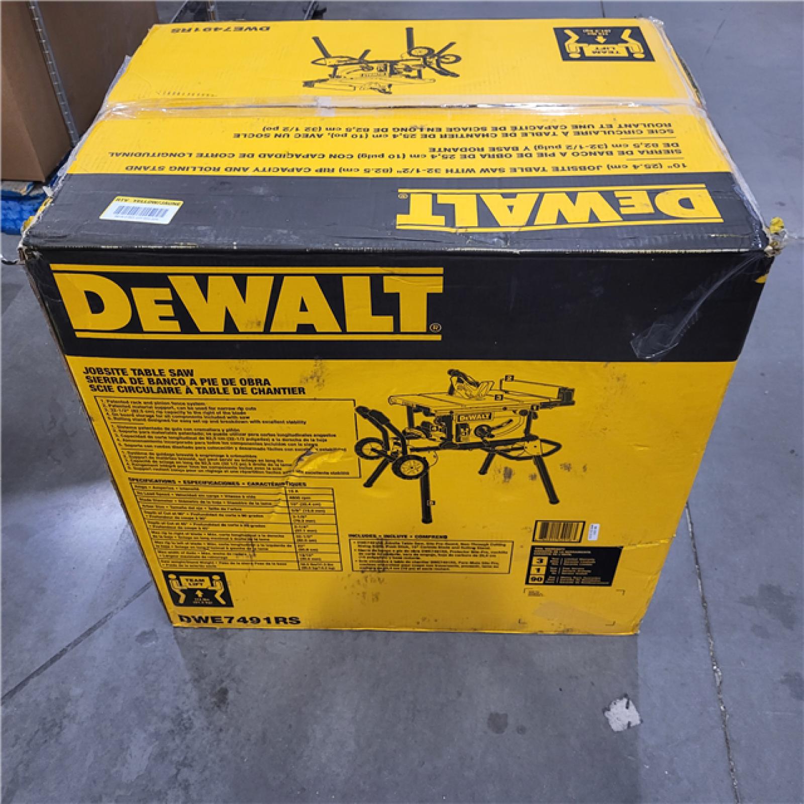 AS-IS DEWALT 10 in. 15 Amp 120V Site-Pro Compact Jobsite Table Saw