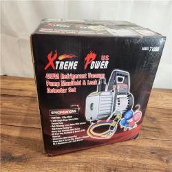 AS-IS XtremepowerUS Premium 4CFM Air Vacuum Pump HVAC a/C Refrigeration Kit AC