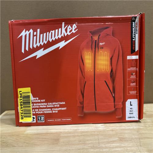 NEW! - Milwaukee Women's X-Small M12 12-Volt Lithium-Ion Cordless Gray Heated Jacket Hoodie Kit with (1) 2.0 Ah Battery and Charger