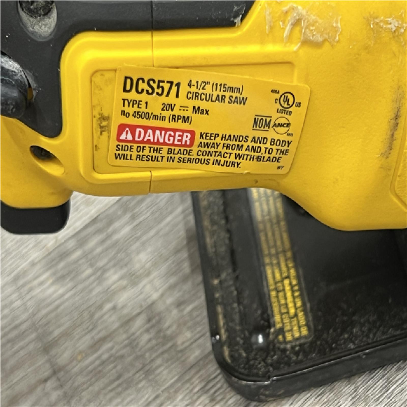 AS-IS DEWALT ATOMIC 20V MAX Cordless Brushless 4-1/2 in. Circular Saw (Tool Only)