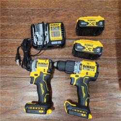 AS-IS 20V MAX XR Hammer Drill and ATOMIC Impact Driver 2 Tool Cordless Combo Kit with (2) 4.0Ah Batteries, Charger, and Bag