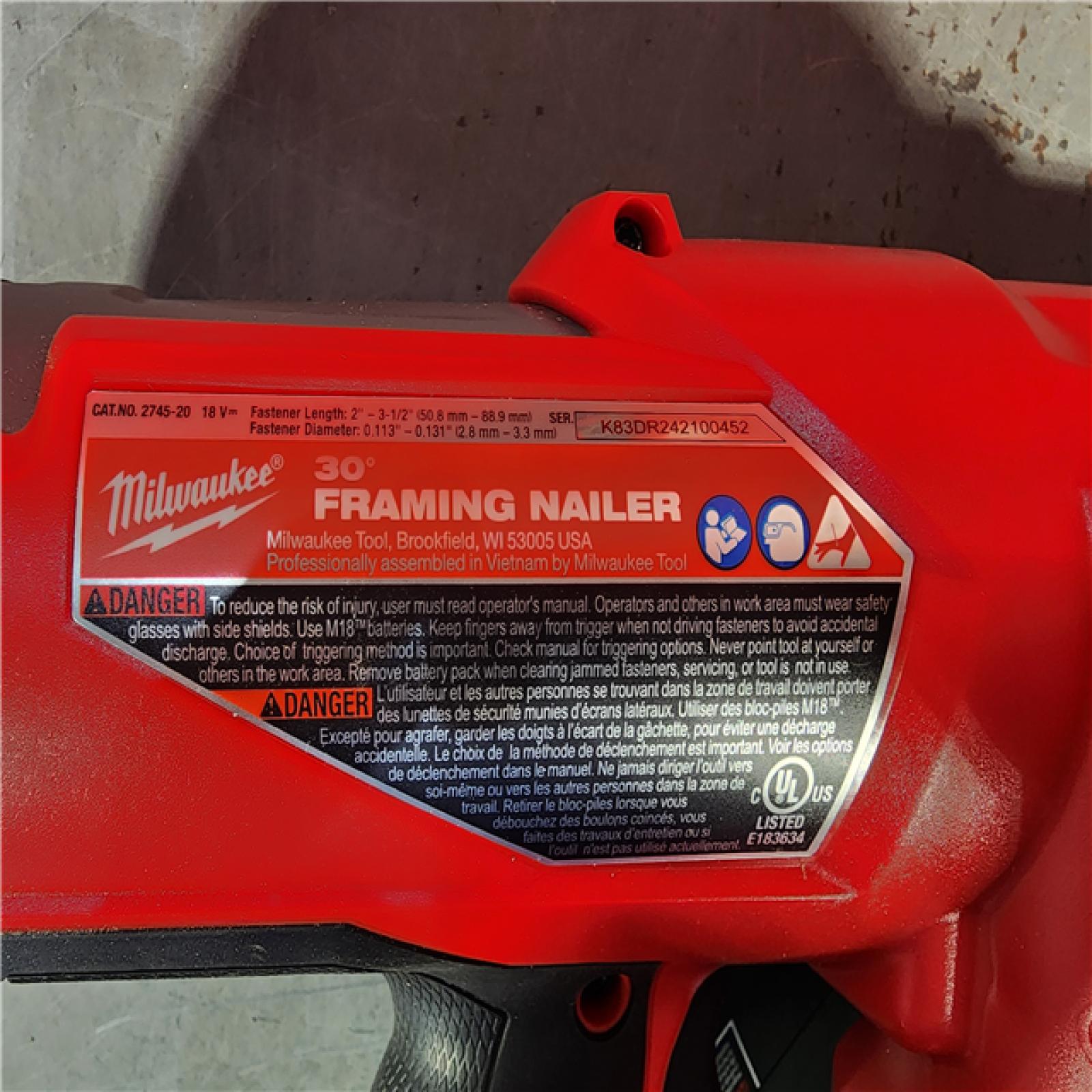 HOUSTON LOCATION - AS-IS M18 FUEL 3-1/2 in. 18-Volt 30-Degree Lithium-Ion Brushless Cordless Framing Nailer (Tool-Only)