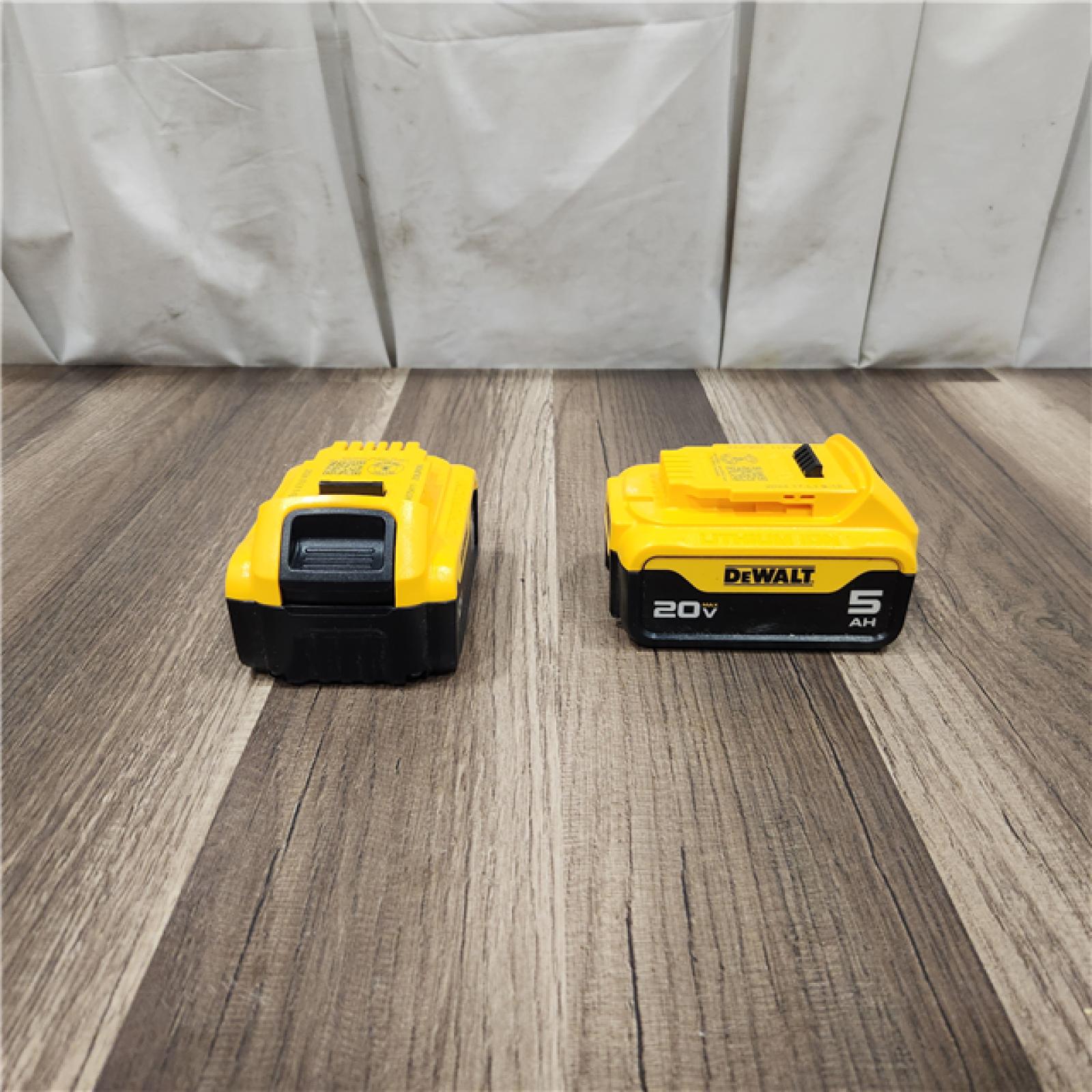 AS IS DEWALT 20V MAX XR Premium Lithium-Ion 5.0Ah Battery Pack (2 Pack)