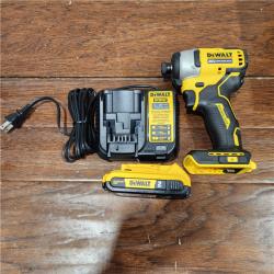 AS-IS DEWALT ATOMIC 20V MAX* Brushless Cordless Compact 1/4 in. Impact Driver Kit