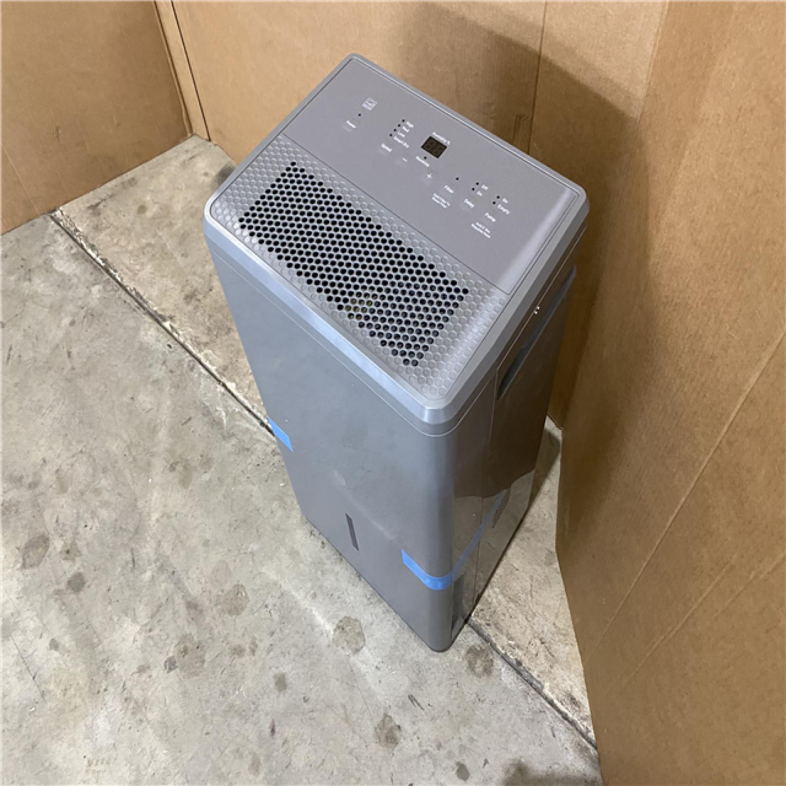 Houston Location AS-IS 50-Pint Dehumidifier with Built-in Pump for Basement, Garage or Wet Rooms up to 4500 Sq. Ft. in Grey, ENERGY STAR