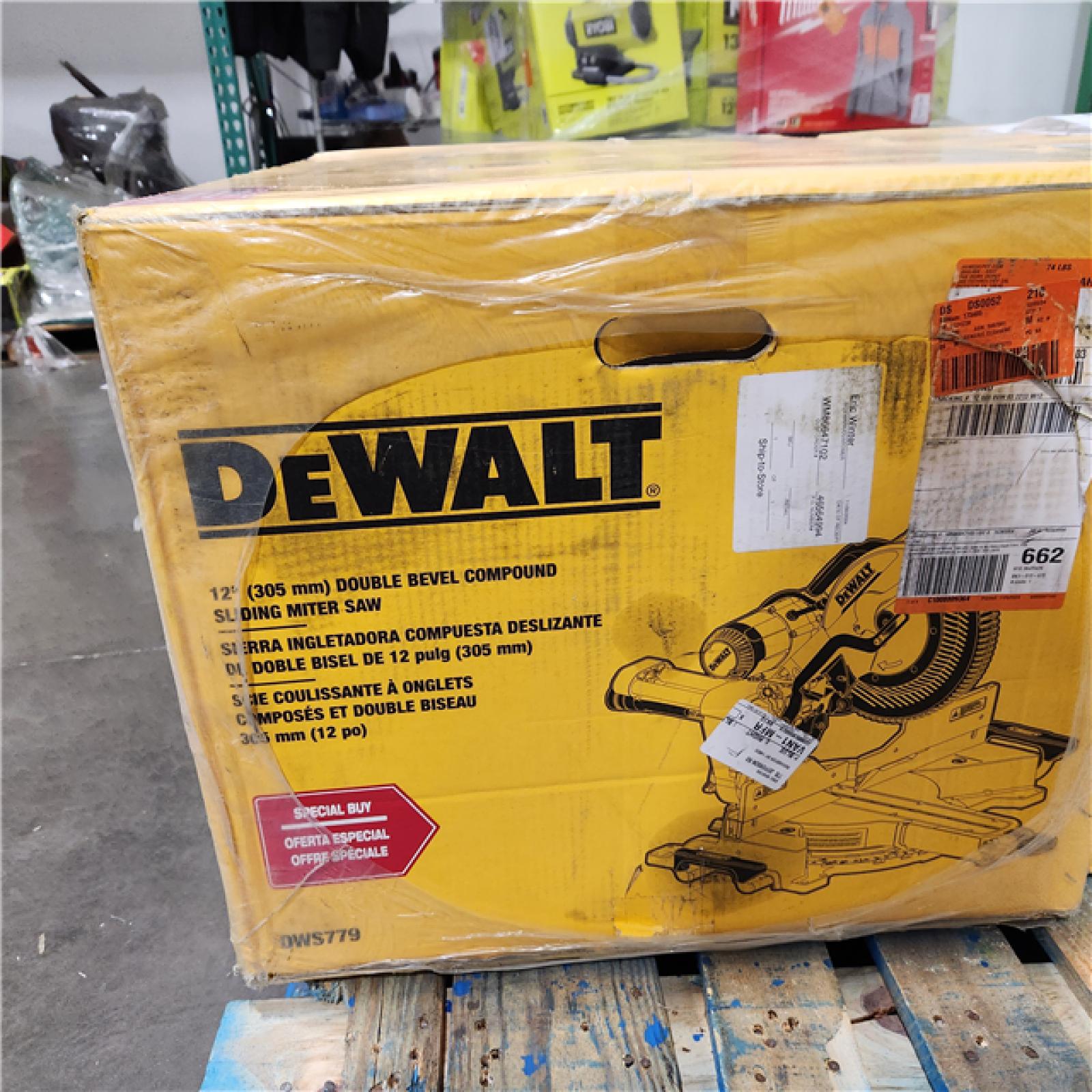 Dallas Location - NEW- DEWALT 12 in. Double-Bevel Sliding Compound Miter Saw