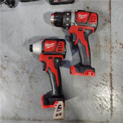 HOUSTON LOCATION - AS-IS Milwaukee M18 18V Cordless Brushed 2 Tool Drill/Driver and Impact Driver Kit