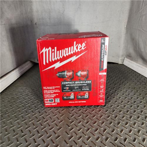 HOUSTON LOCATION - AS-IS Milwaukee M18 Compact Brushless 2-Tool Combo Kit