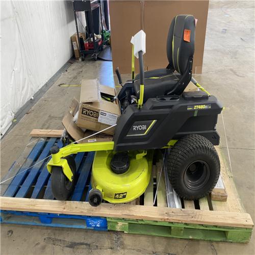 Houston Location - AS-IS Ryobi ZT480ex 42 in. Brushless Electric Zero Turn Riding Mower