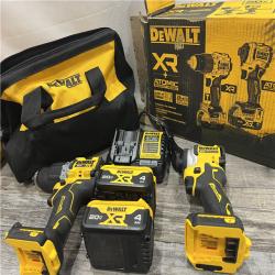 AS-IS DEWALT 20V MAX XR Hammer Drill and ATOMIC Impact Driver 2 Tool Cordless Combo Kit with (2) 4.0Ah Batteries, Charger, and Bag