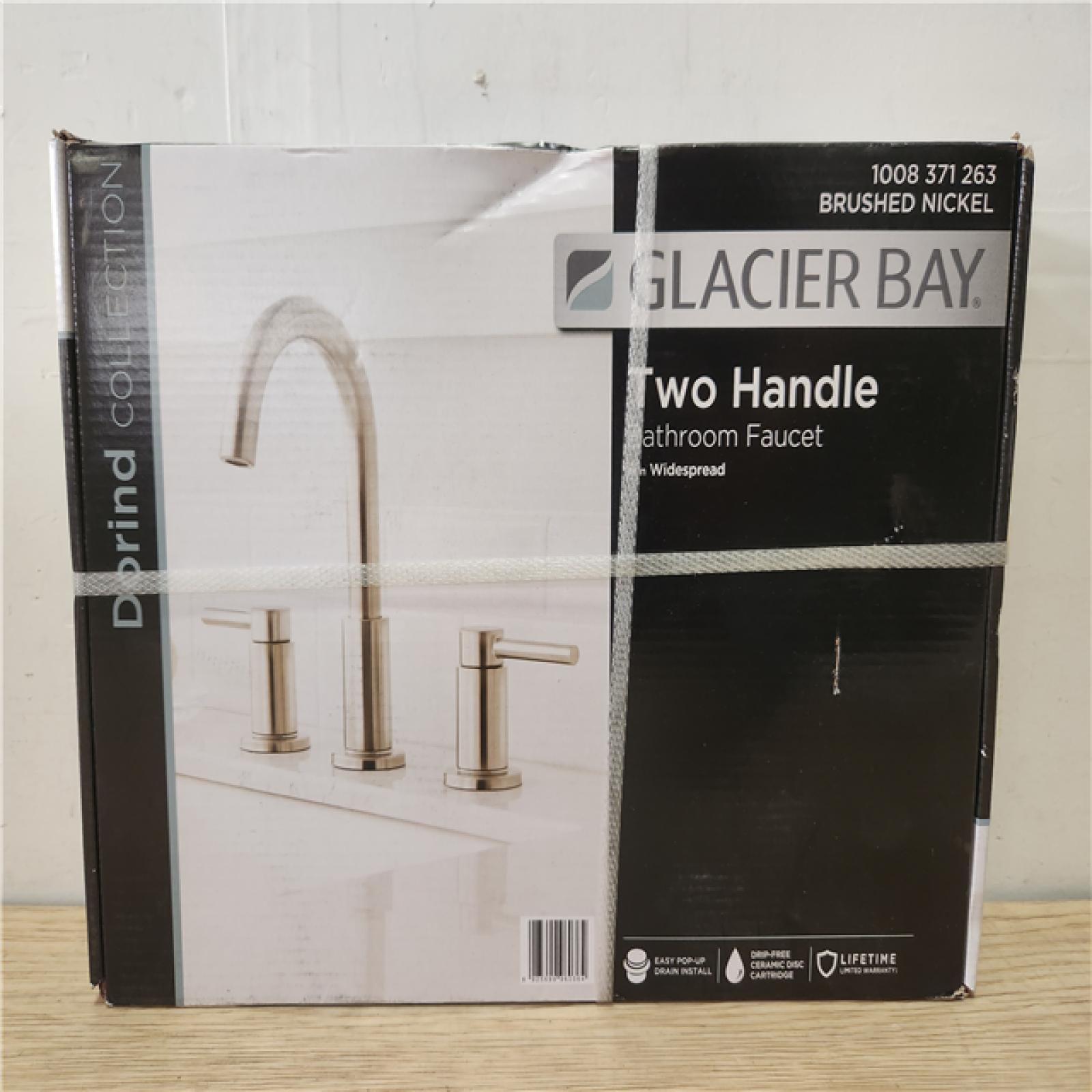 Phoenix Location Sealed Glacier Bay Dorind 8 in. Widespread Double-Handle High-Arc Bathroom Faucet in Brushed Nickel