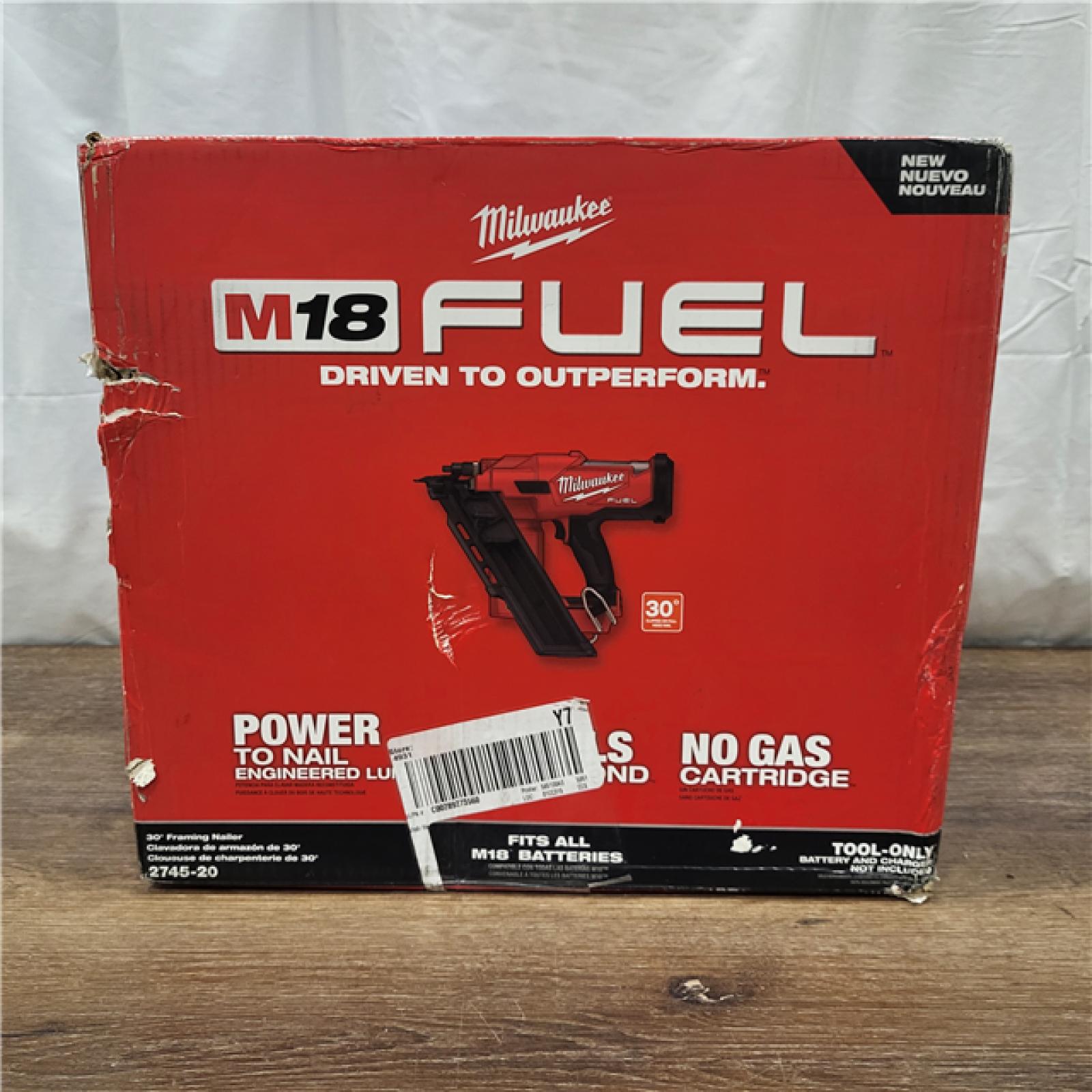 AS-IS Milwaukee M18 FUEL 30 Degree Framing Nailer