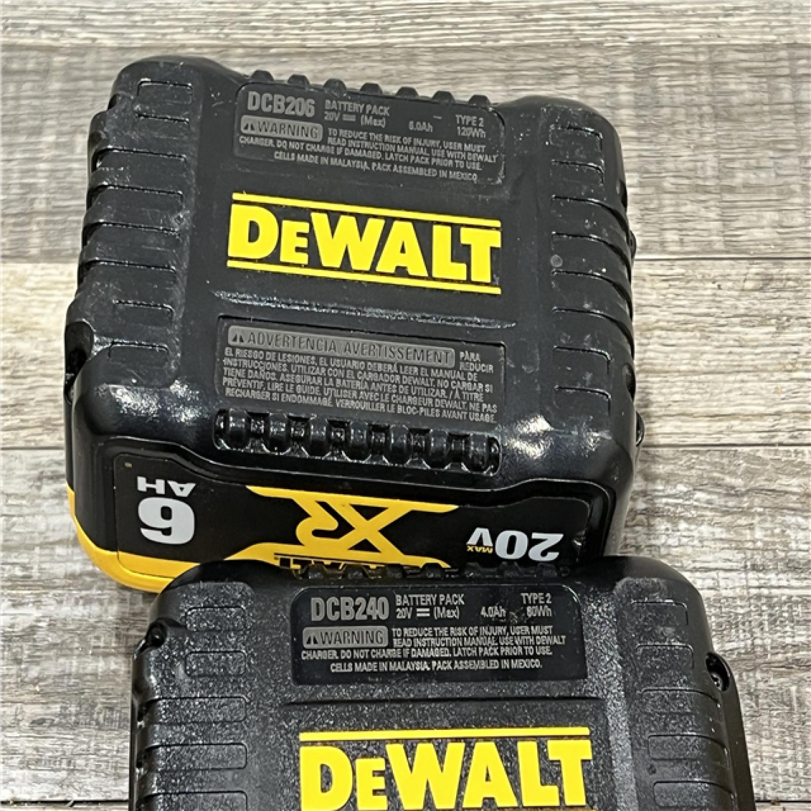 AS-IS DEWALT 20V MAX Lithium-Ion 6.0Ah and 4.0Ah Battery and Charger Starter Kit