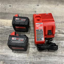 AS-IS Milwaukee M18 18-Volt Lithium-Ion XC Starter Kit with Two 5.0Ah Batteries / Charger (48-59-1852B)