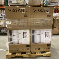 DALLAS LOCATION - Vissani 10.1 cu. ft. Top Freezer Refrigerator in Stainless Steel PALLET - (2 UNITS)