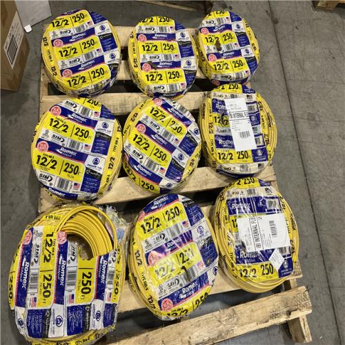 DALLAS LOCATION - Southwire 250 ft. 12/2 Solid Romex SIMpull CU NM-B W/G Wire PALLET -(9 UNITS)