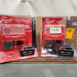 AS-IS Milwaukee M18 18-Volt Lithium-Ion XC Battery Starter Kit (2PACK)