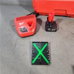 HOUSTON LOCATION - AS-IS (APPEARS LIKE NEW) M12 12-Volt Lithium-Ion Cordless Green 360-Degree Single Plane Laser Level Kit