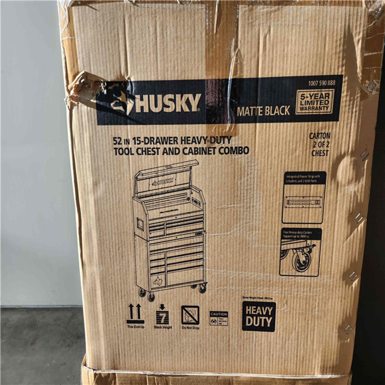 Husky Tool Storage 52 in. W Heavy Duty Matte Black Tool Chest