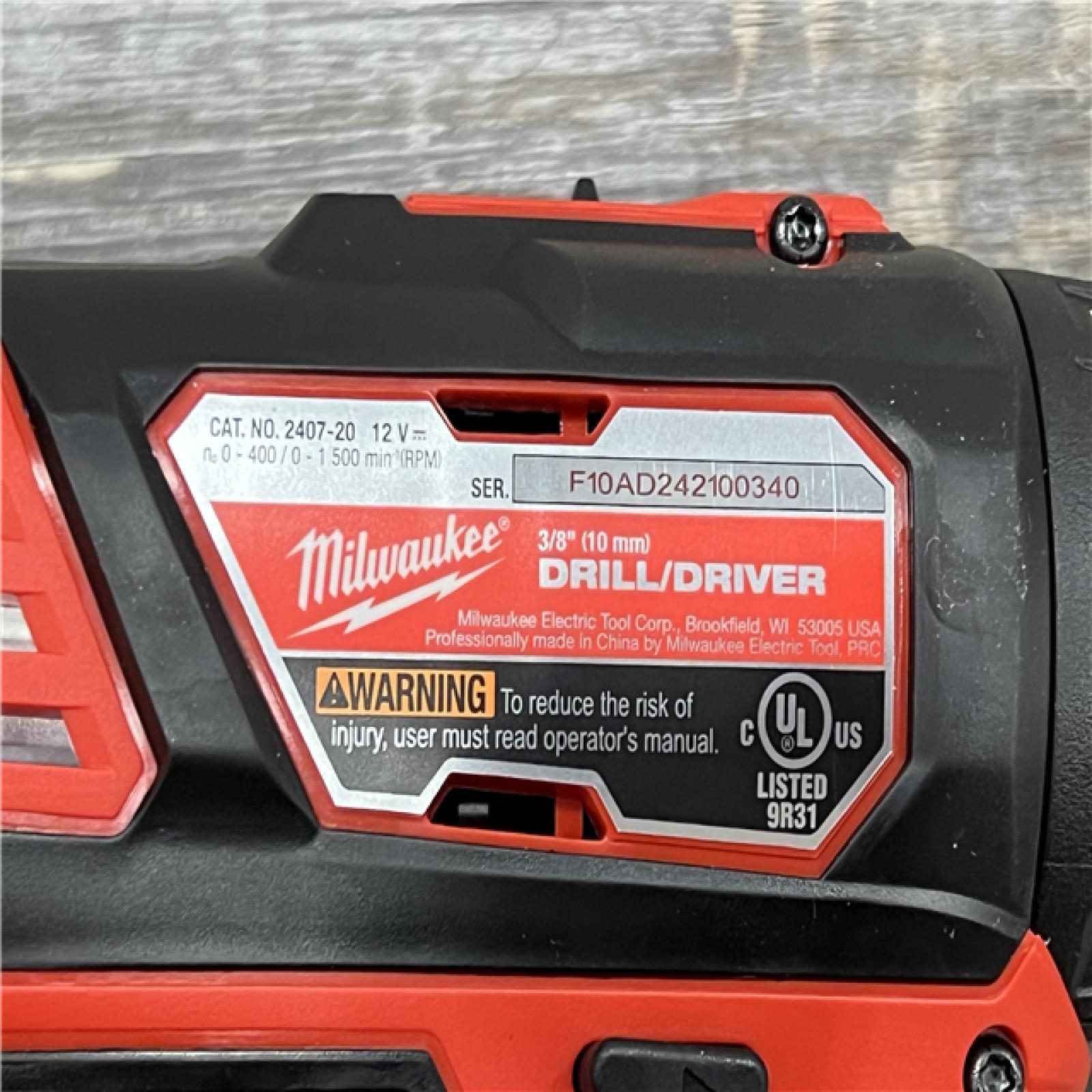 AS-IS MILWAUKEE M12 12V Lithium-Ion Cordless Combo Kit (5-Tool) with Two 1.5 Ah Batteries, Charger and Tool Bag