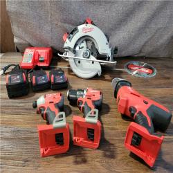 CALIFORNIA NEW MILWAUKEE M18 4-TOOL COMBO KIT (3 BATTERIES, 1 CHARGER, AND BAG INCLUDED)