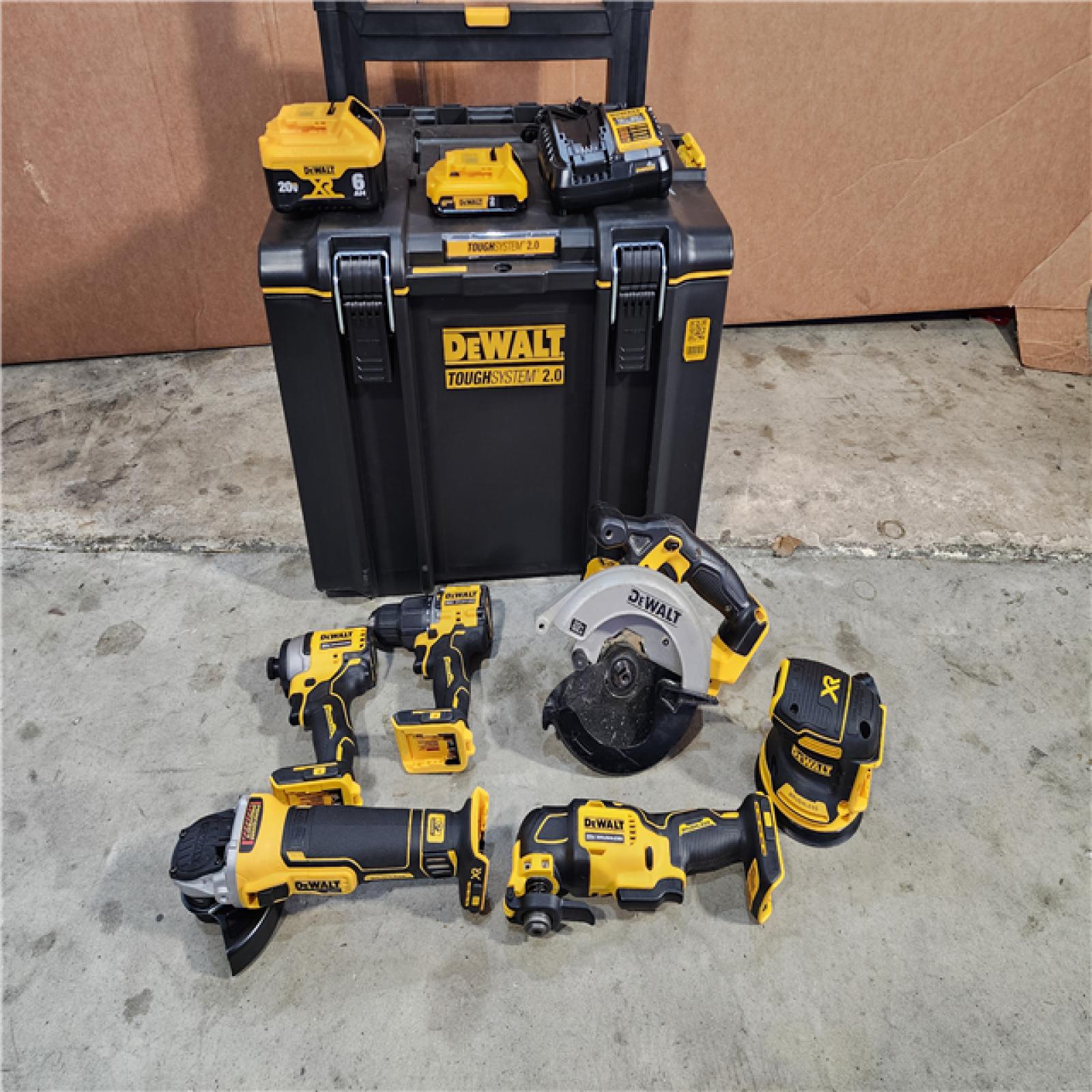 HOUSTON LOCATION - AS-IS Dewalt 20-Volt MAX ToughSystem Lithium-Ion 6-Tool Cordless Combo Kit