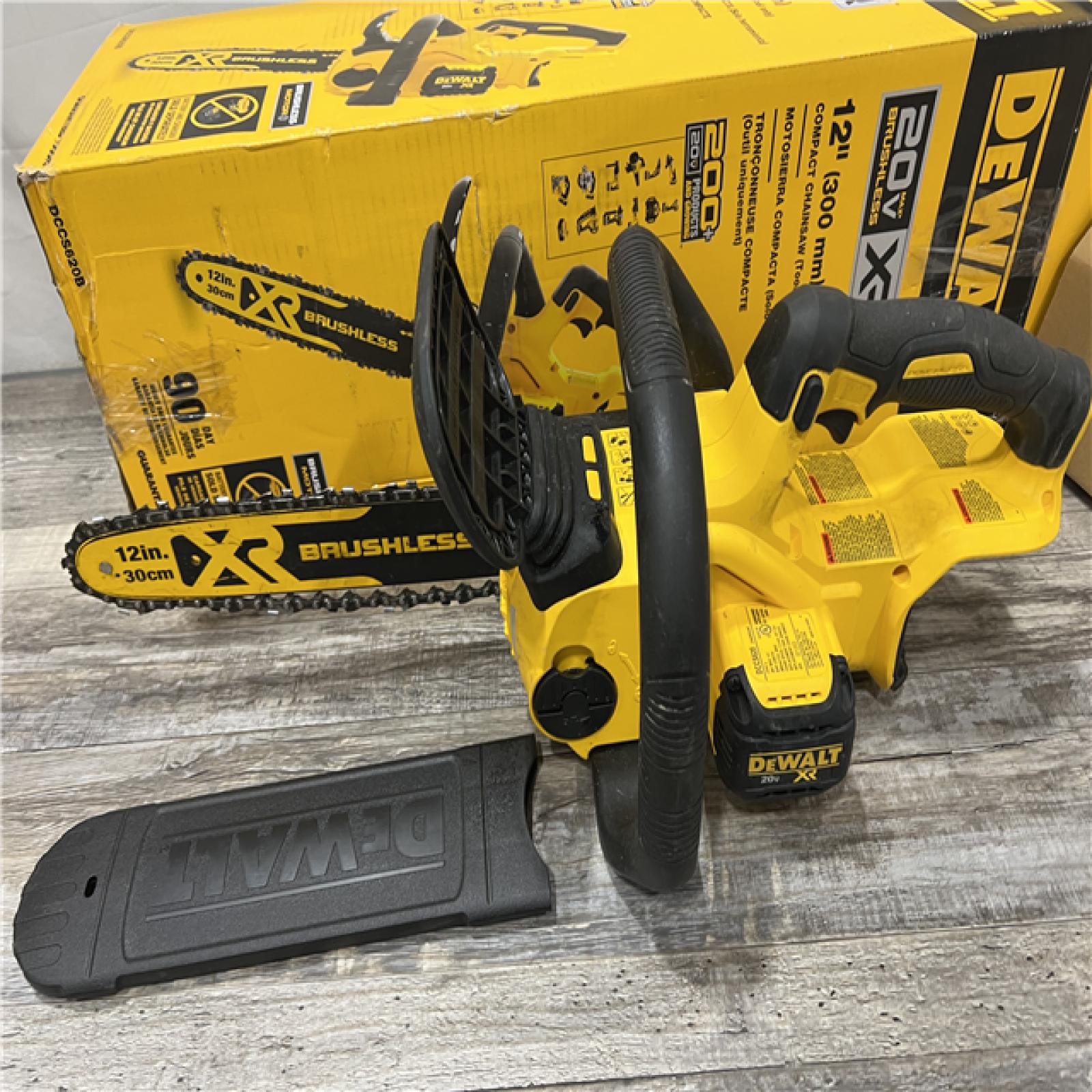 AS-IS DEWALT 20V MAX 12in. Brushless Cordless Battery Powered Chainsaw (Tool Only)