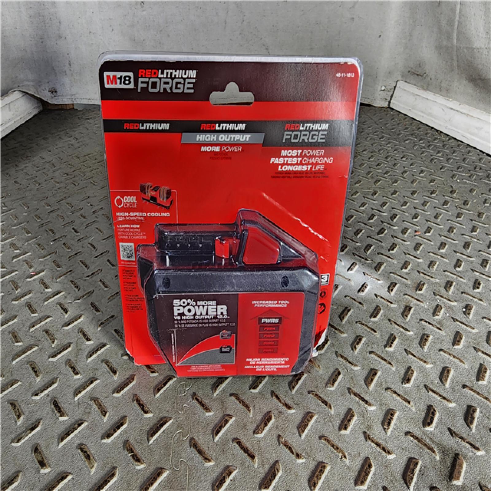 HOUSTON LOCATION - AS-IS (NEW) Milwaukee 48-11-1813 M18 REDLITHIUM FORGE High Output 12.0Ah Battery Pack