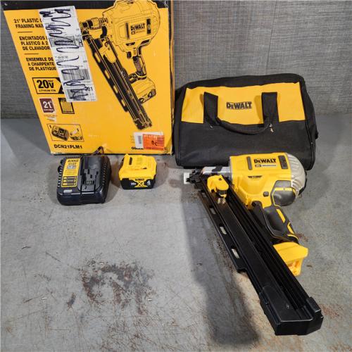 HOUSTON LOCATION - AS-IS DeWalt 20V MAX Collated Cordless Framing Nailer Tool Kit with Rafter Hook