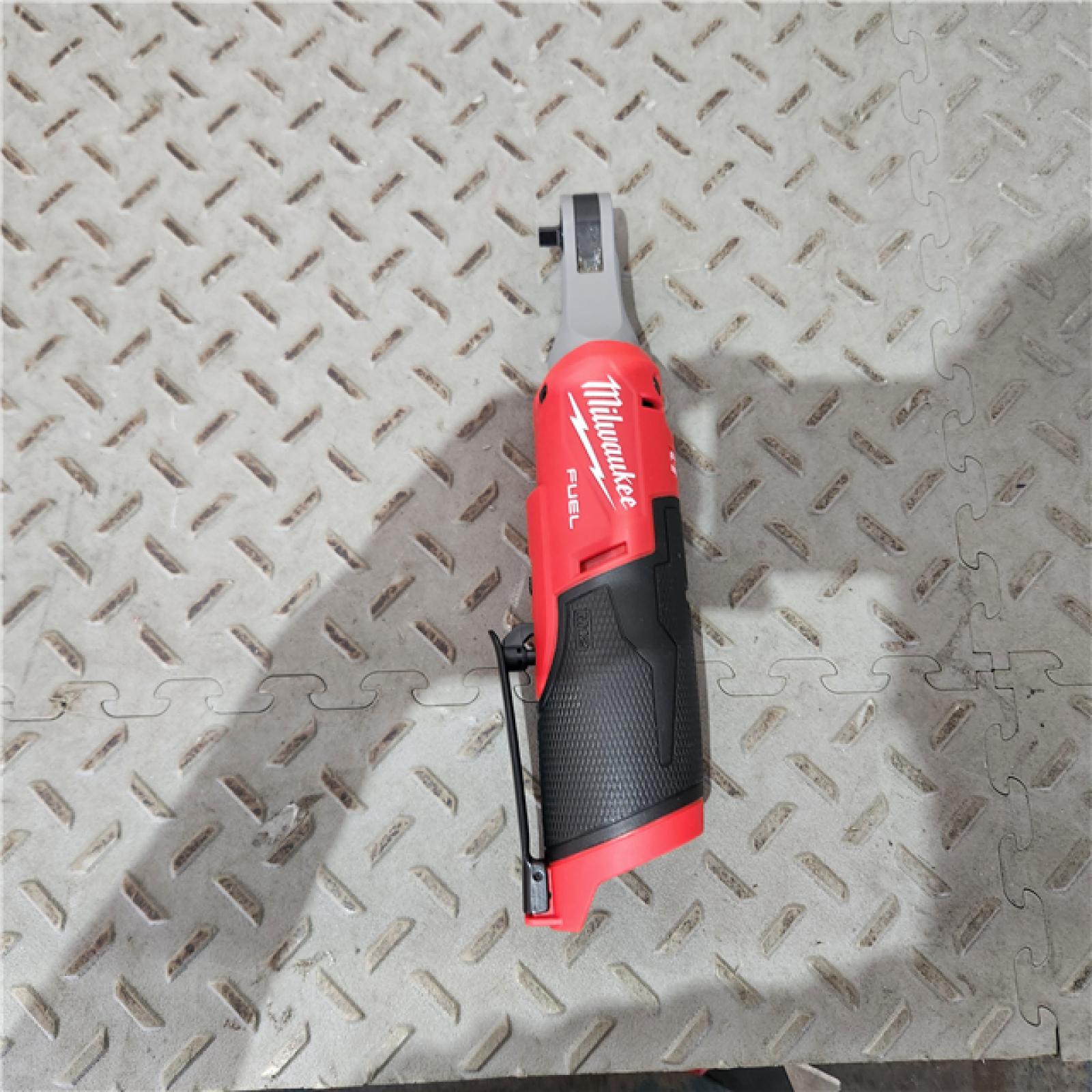 Houston location AS-IS MILWAUKEE M12 FUEL 12V Lithium-Ion Brushless Cordless High Speed 1/4 in. Ratchet (Tool-Only)