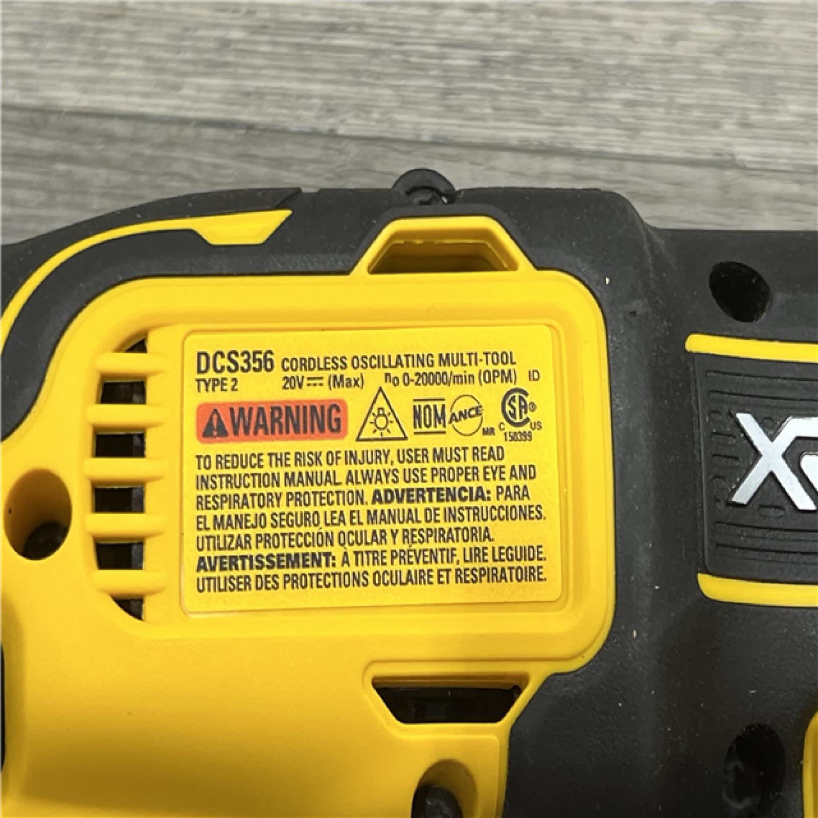 AS-IS DEWALT DCS356C1 20V MAX XR Lithium-Ion Brushless Cordless 3-Speed Oscillating Multi-Tool Kit 1.5 Ah