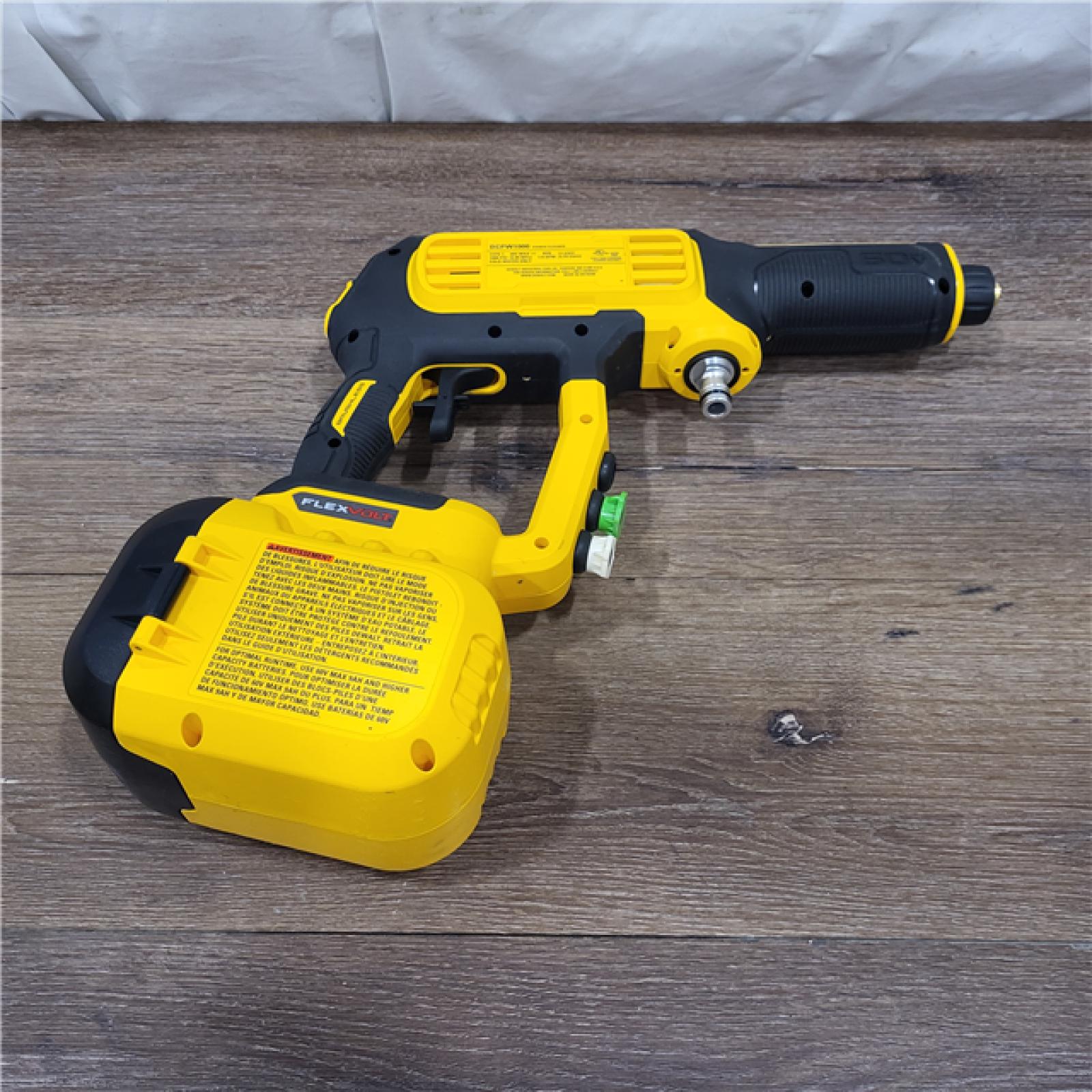 AS-IS FLEXVOLT 60V MAX 1000 PSI 1.0 GPM Cold Water Cordless Battery Power Cleaner (Tool Only)