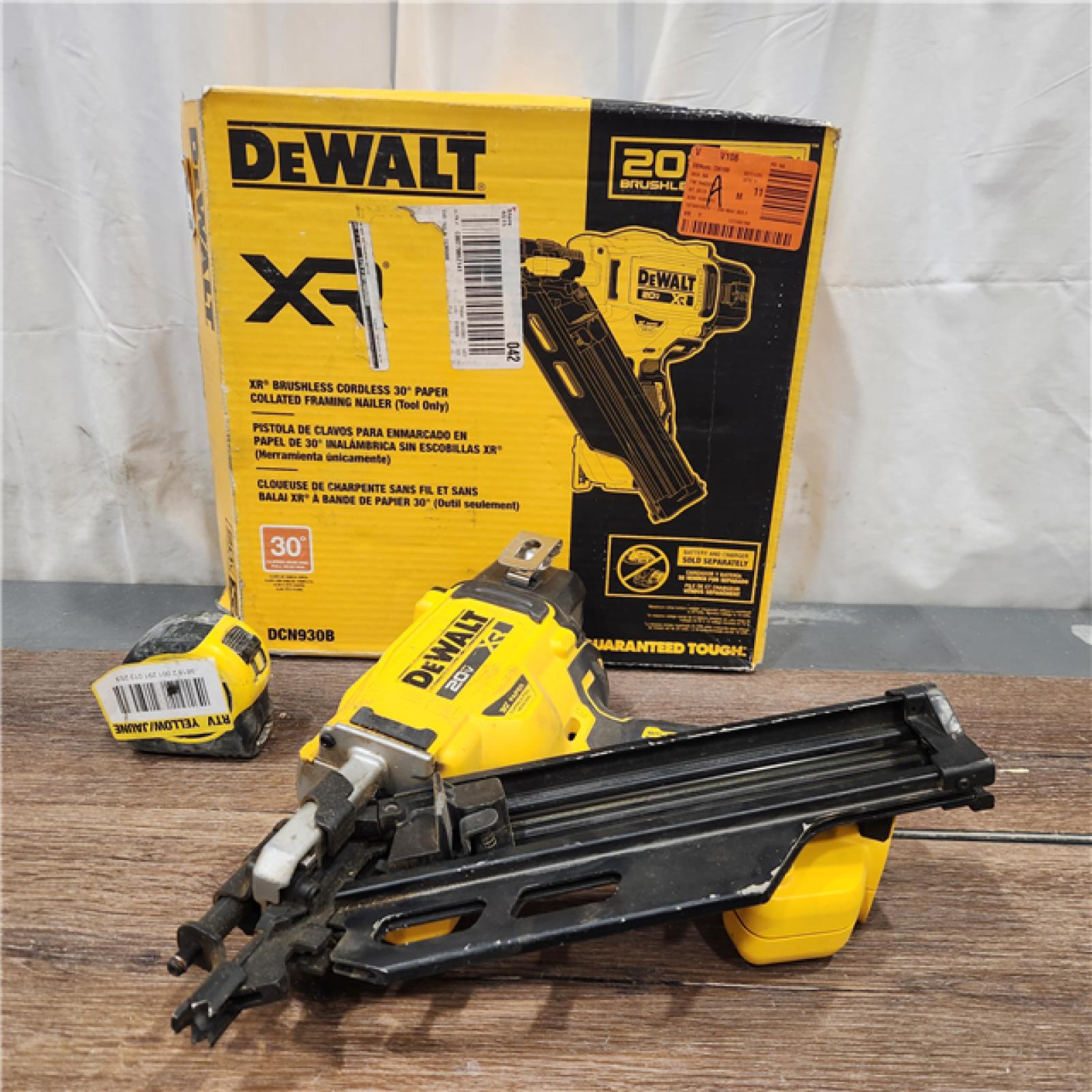 AS IS DEWALT 20-Volt 30Â° Cordless Framing Nailer (Tool-Only)